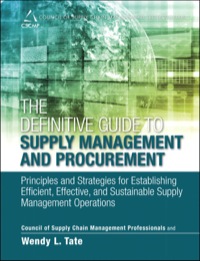Cover image: Definitive Guide to Supply Management and Procurement, The 1st edition 9780136159599