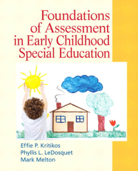 Cover image: Foundations of Assessment in Early Childhood Special Education 1st edition 9780136064237