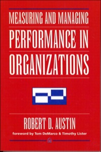 Cover image: Measuring and Managing Performance in Organizations 1st edition 9780133492071