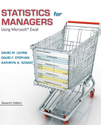 Cover image: Statistics for Managers Using Microsoft Excel 7th edition 9780133061819