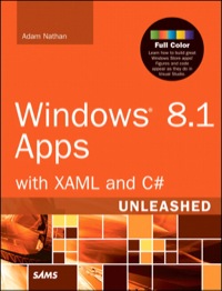 Imagen de portada: Windows 8.1 Apps with XAML and C# Unleashed 1st edition 9780133744408