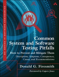 Cover image: Common System and Software Testing Pitfalls 1st edition 9780133748550