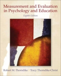 Cover image: Measurement and Evaluation in Psychology and Education 8th edition 9780132403979