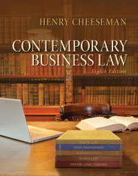 Cover image: Contemporary Business Law 8th edition 9780133578164