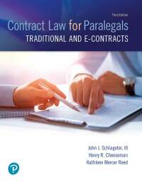 Cover image: Contract Law for Paralegals 3rd edition 9780133822526