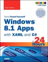Imagen de portada: Windows 8.1 Apps with XAML and C# Sams Teach Yourself in 24 Hours 1st edition 9780672338366