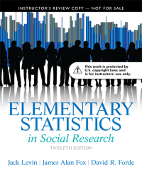 Cover image: Elementary Statistics in Social Research 12th edition 9780134414324