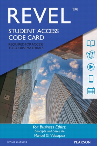 Cover image: Revel Access Code for Business Ethics: Concepts and Cases 8th edition 9780133842616