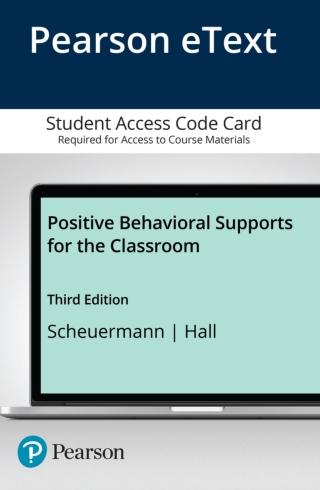 Cover image: Positive Behavioral Supports for the Classroom -- Enhanced Pearson eText 3rd edition 9780133958904