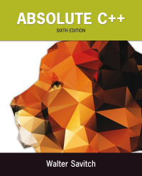 Cover image: Absolute C++ 6th edition 9780133970784