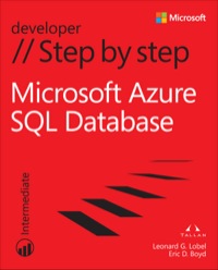 Cover image: Windows Azure SQL Database Step by Step 1st edition 9780735679429