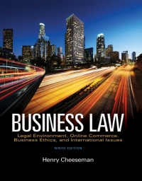 Cover image: Business Law 9th edition 9780134004006