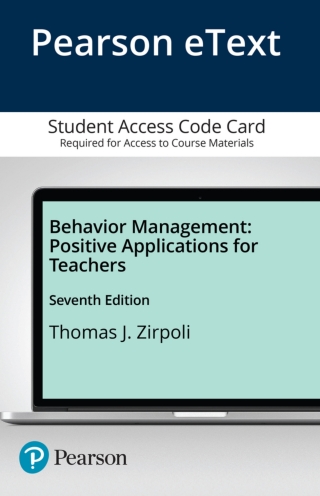 Cover image: Behavior Management: Positive Applications for Teachers -- Enhanced Pearson eText 7th edition 9780134019086