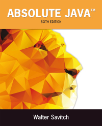 Cover image: Absolute Java 6th edition 9780134041674