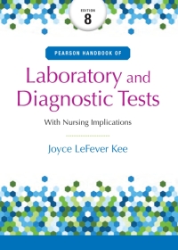 Cover image: Pearson Handbook of Laboratory and Diagnostic Tests 8th edition 9780134334998