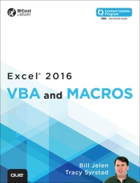 Cover image: Excel 2016 VBA and Macros 1st edition 9780134385310