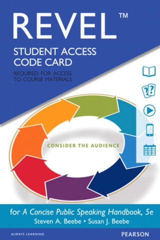 Cover image: Revel Access Code for Concise Public Speaking Handbook, A 5th edition 9780134401645