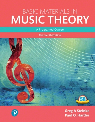 Cover image: Basic Materials in Music Theory 13th edition 9780134419787