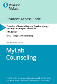 Cover image: MyLab Counseling with Pearson eText Access Code for Theories of Counseling and Psychotherapy 5th edition 9780134450223