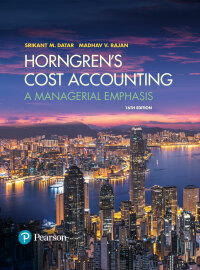 Cover image: Horngren's Cost Accounting: A Managerial Emphasis 16th edition 9780134475585