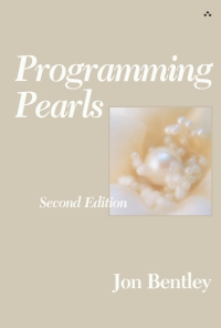 Cover image: Programming Pearls 2nd edition 9780134498027