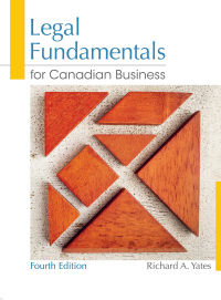 Cover image: Legal Fundamentals for Canadian Business 4th edition 9780133370287