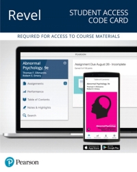 Cover image: Revel Access Code for Abnormal Psychology 9th edition 9780134531830