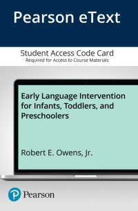 Cover image: Early Language Intervention for Infants, Toddlers, and Preschoolers -- Enhanced Pearson eText 1st edition 9780134537733