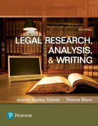 Cover image: Legal Research, Analysis, and Writing 6th edition 9780134559841