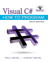 Cover image: Visual C# How to Program 6th edition 9780134601540