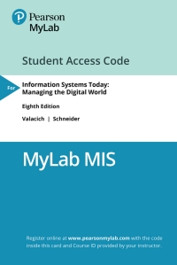 Cover image: MyLab MIS with Pearson eText Access Code for Information Systems Today 8th edition 9780134606408