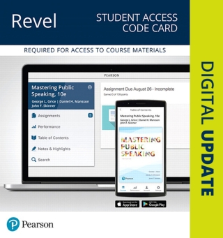 Cover image: Revel Access Code for Mastering Public Speaking 10th edition 9780134623412