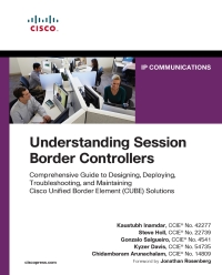 Cover image: Understanding Session Border Controllers 1st edition 9781587144769