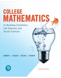Cover image: College Mathematics for Business, Economics, Life Sciences, and Social Sciences 14th edition 9780134674148