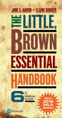 Cover image: The Little, Brown Essential Handbook, MLA Update (Canadian Edition) 6th edition 9780134681788