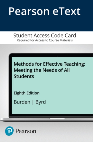 Cover image: Methods for Effective Teaching: Meeting the Needs of All Students -- Enhanced Pearson eText -- Enhanced Pearson eText 8th edition 9780134695716