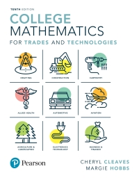 Titelbild: College Mathematics for Trades and Technologies 10th edition 9780134690339
