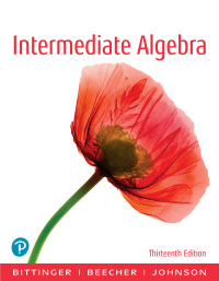 Cover image: Intermediate Algebra 13th edition 9780134707365