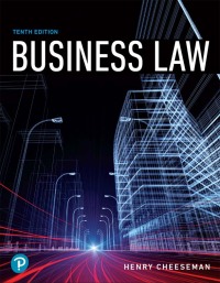 Cover image: Business Law 10th edition 9780134728780