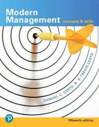 Cover image: Modern Management: Concepts and Skills 15th edition 9780134729138