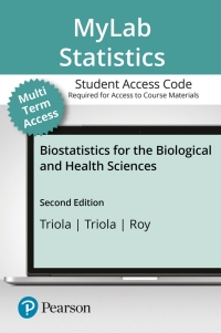 Cover image: MyLab Statistics with Pearson eText Access Code (24 Months) for Biostatistics for the Biological and Health Sciences 2nd edition 9780134748870