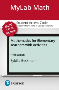 Cover image: MyLab Math with Pearson eText (up to 24 months) Access Code for Mathematics for Elementary Teachers with Activities 5th edition 9780134751689