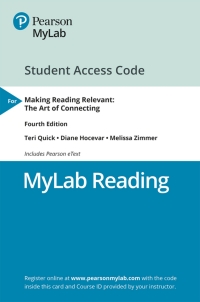 Cover image: MyLab Reading with Pearson eText Access Code for Making Reading Relevant 4th edition 9780134759623