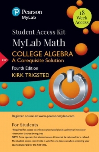 Cover image: MyLab Math with Pearson eText Access Code (18 Weeks) for College Algebra 4th edition 9780134767932