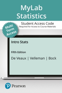 Cover image: MyLab Statistics with Pearson eText Access Code (24 Months) for Intro Stats 5th edition 9780134768366