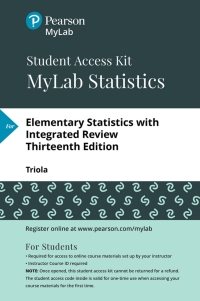 Cover image: MyLab Statistics with Pearson eText Access Code (24 Months) for Elementary Statistics 13th edition 9780134780580
