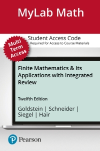 Cover image: MyLab Math with Pearson eText (up to 24 months) Access Code for Finite Mathematics & Its Applications with Integrated Review 12th edition 9780134786124