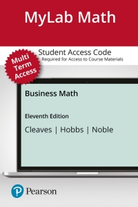 Cover image: MyLab Math with Pearson eText Access Code (24 Months) for Business Math 11th edition 9780134788326