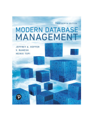 Cover image: Modern Database Management 13th edition 9780134773650