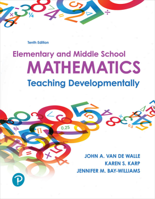 Cover image: Elementary and Middle School Mathematics 10th edition 9780134802084